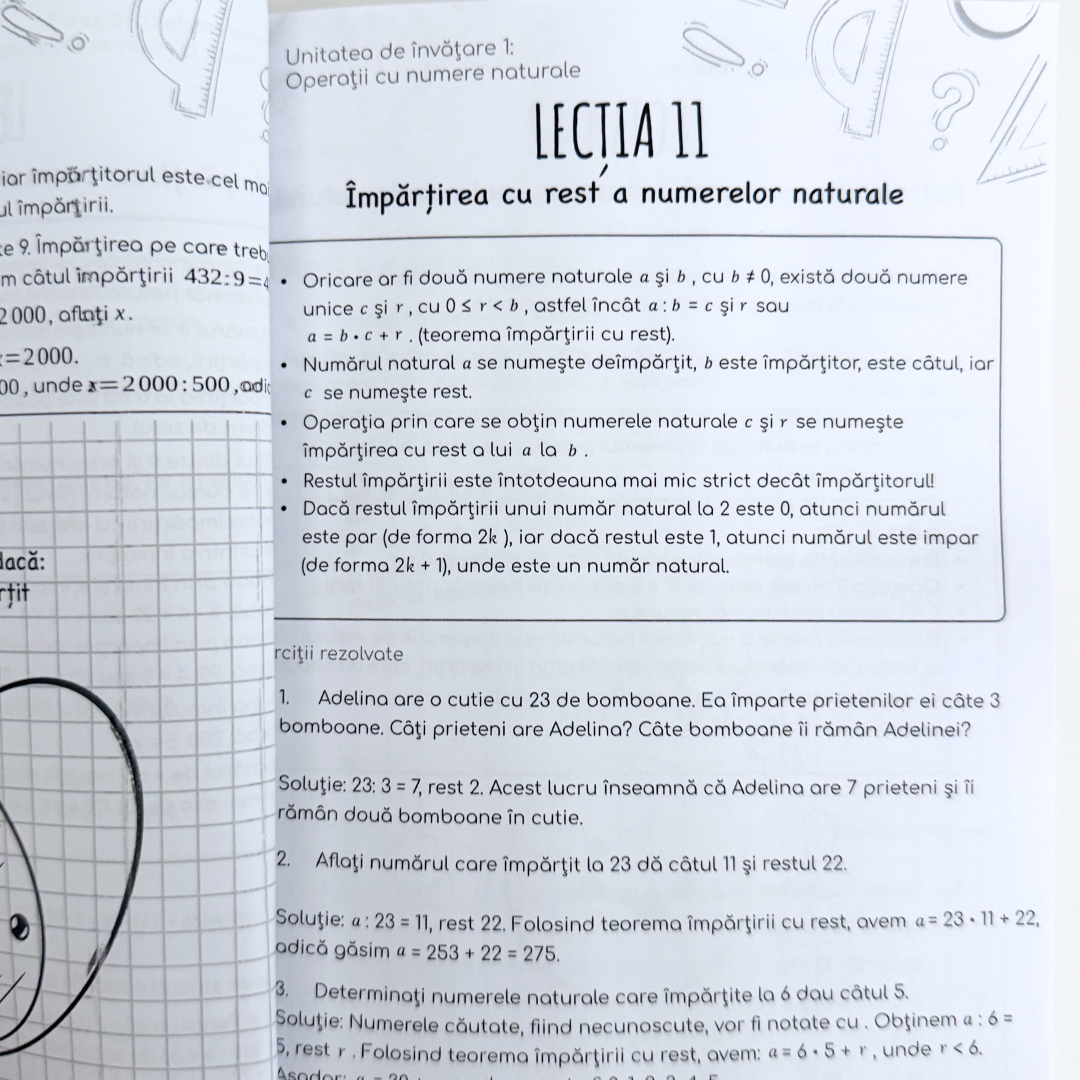 Memorator la Mate: clasa a V-a