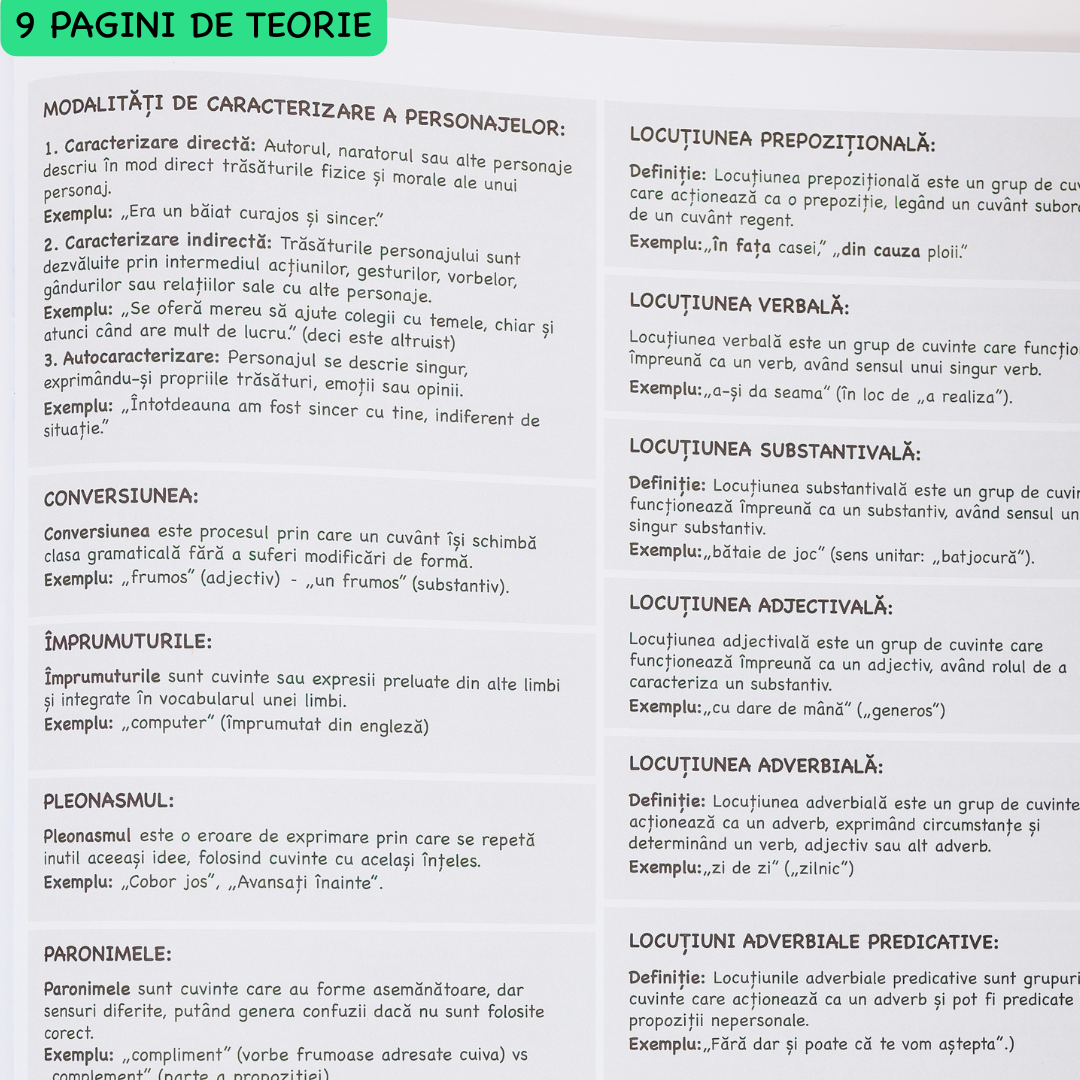 Caiet Izzie de Română A4 (cu Teorie)