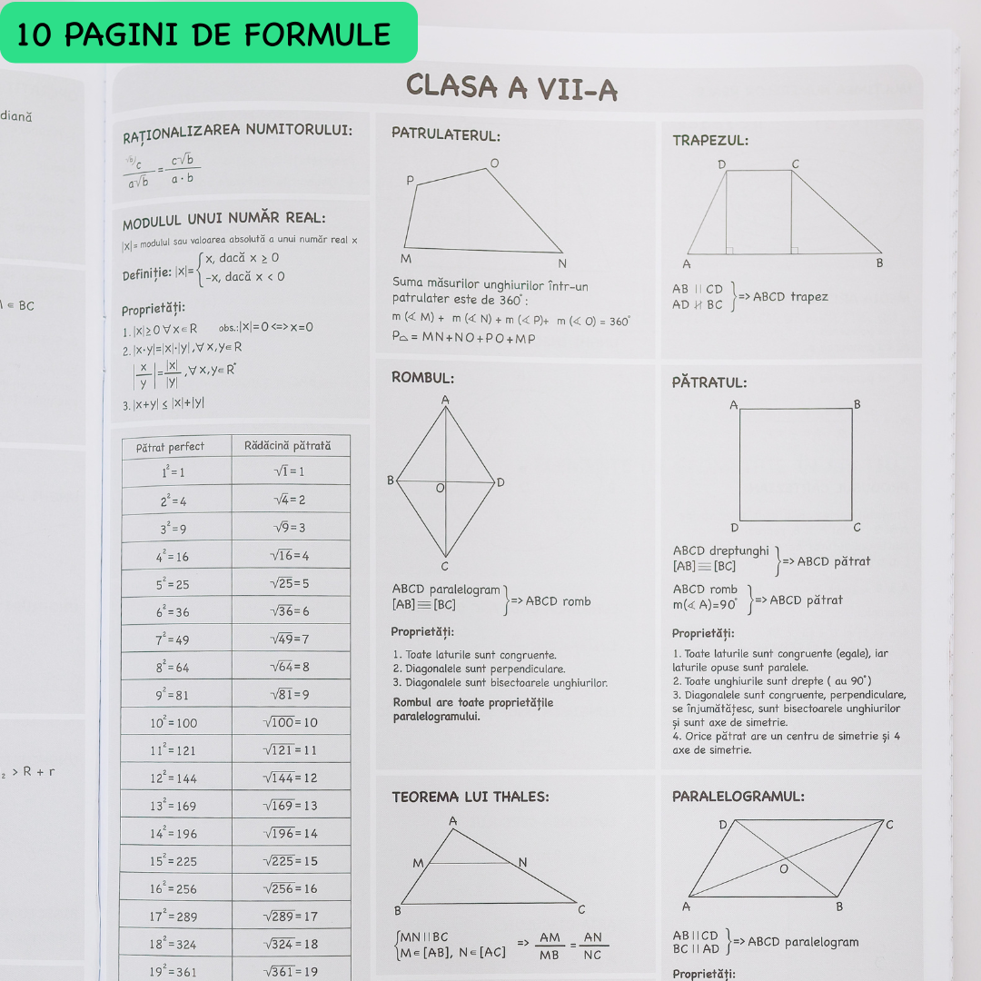 Caiet Interactiv Izzie de Matematică A4 (cu Formule)