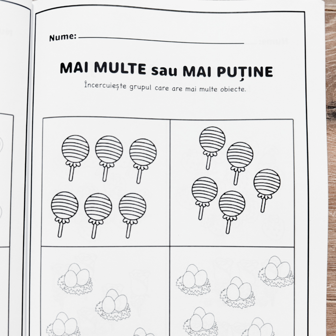 Caiet de Mate pentru Preșcolari: Descoperă Numerele