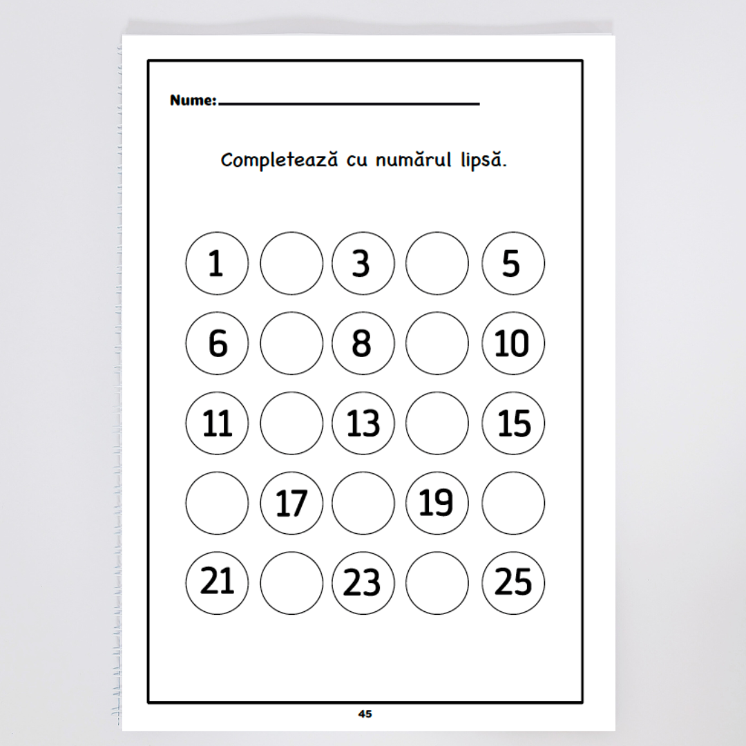 Pachet complet matematică 5–7 ani – Numere + Operații de bază