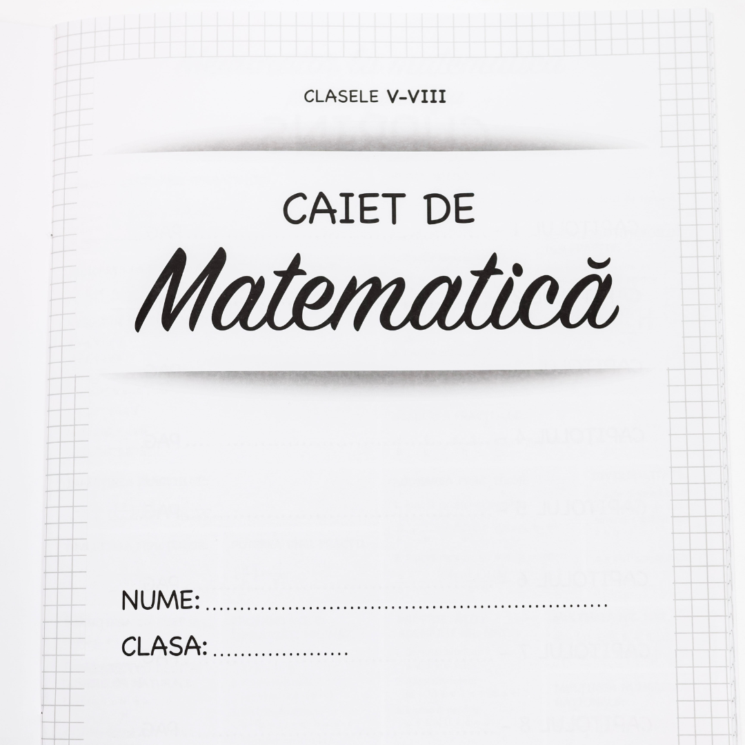 Caiet Izzie de Matematică A4 (cu Formule)