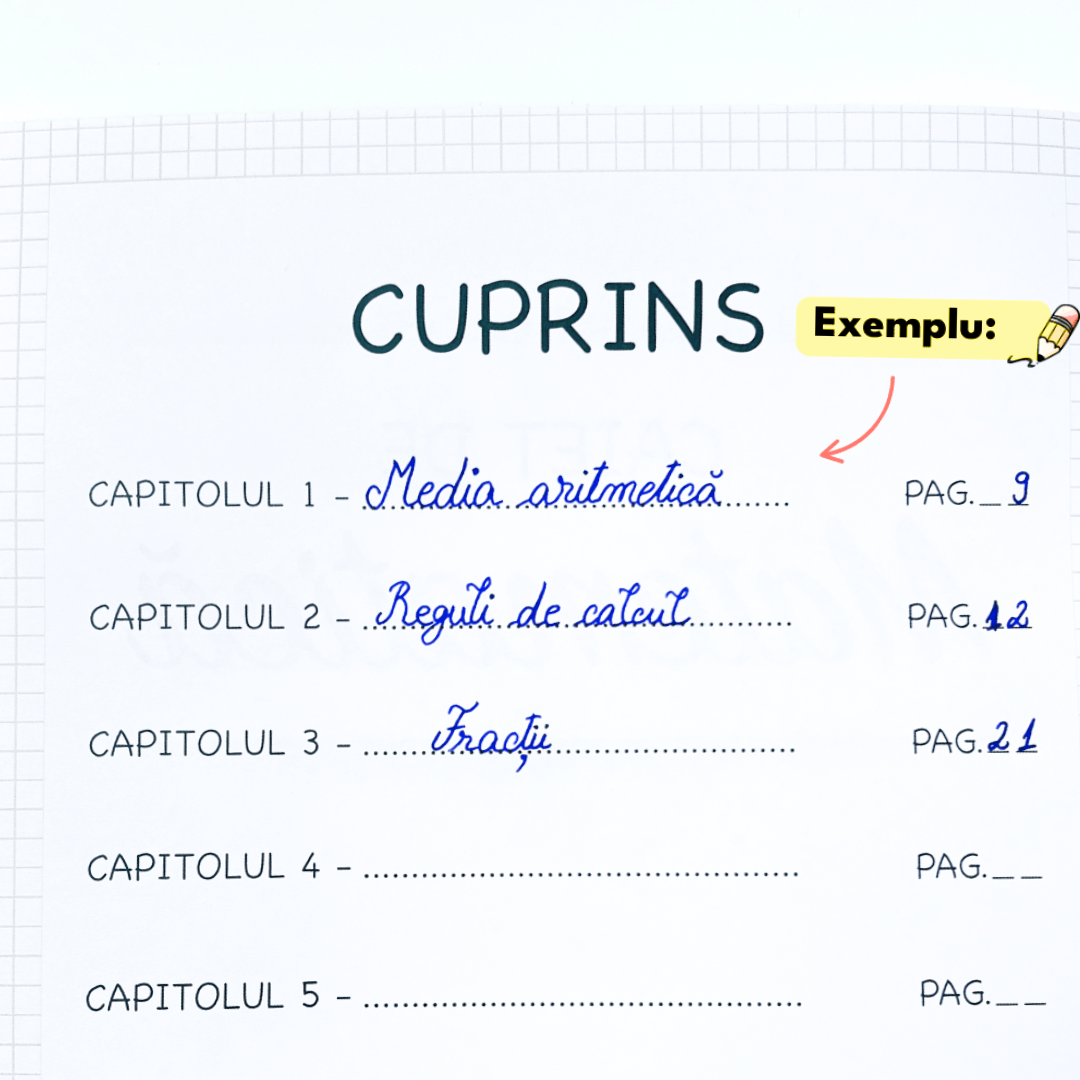 Caiet Izzie de Matematică A4 (cu Formule)