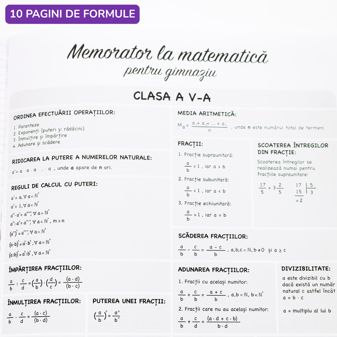 Caiet Izzie de Matematică A4 (cu Formule)