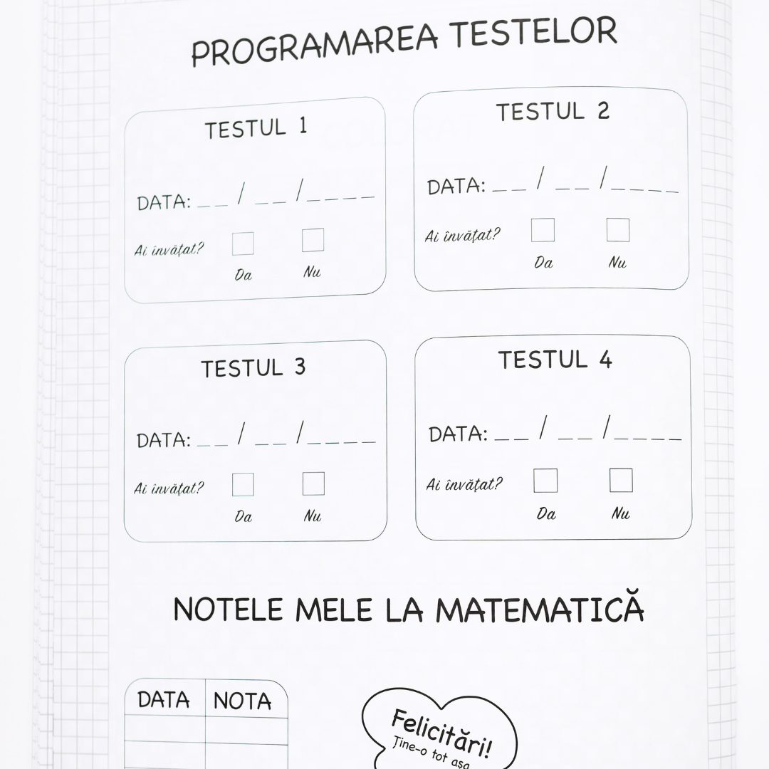 Caiet Izzie de Matematică A4 (cu Formule)