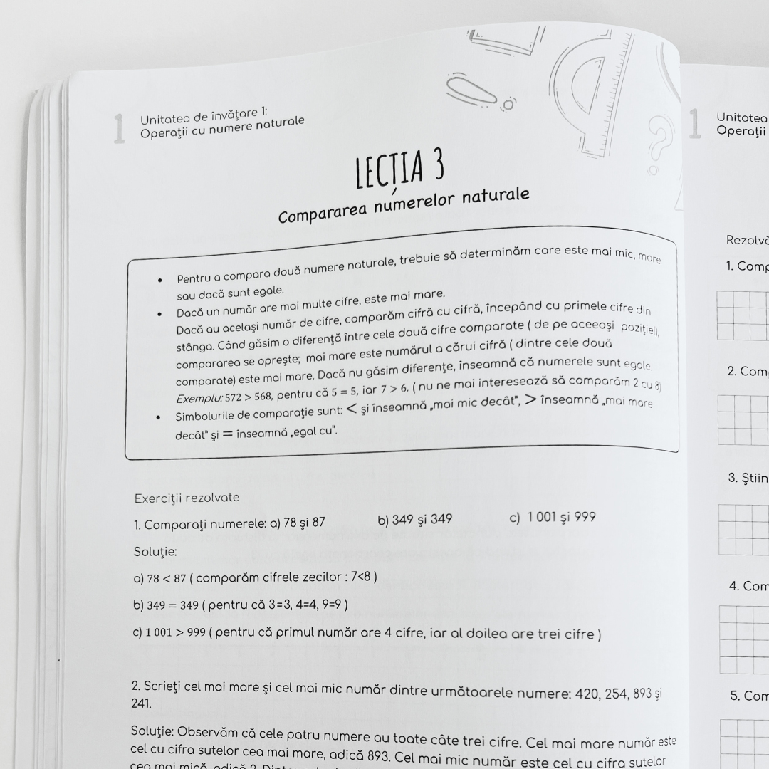 Culegere de exerciții (Clasa a V-a)