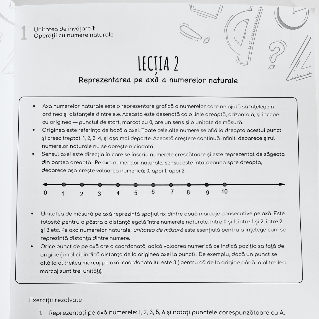 Culegere de exerciții (Clasa a V-a)