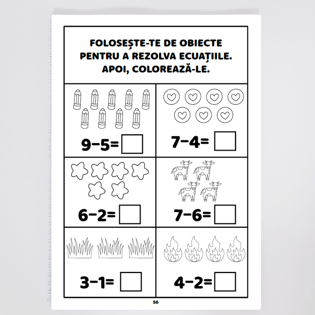 Caiet de Mate pentru Preșcolari: Descoperă Numerele