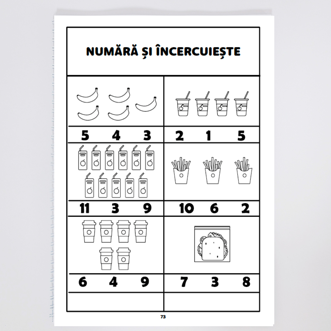 Caiet de Mate pentru Preșcolari: Descoperă Numerele