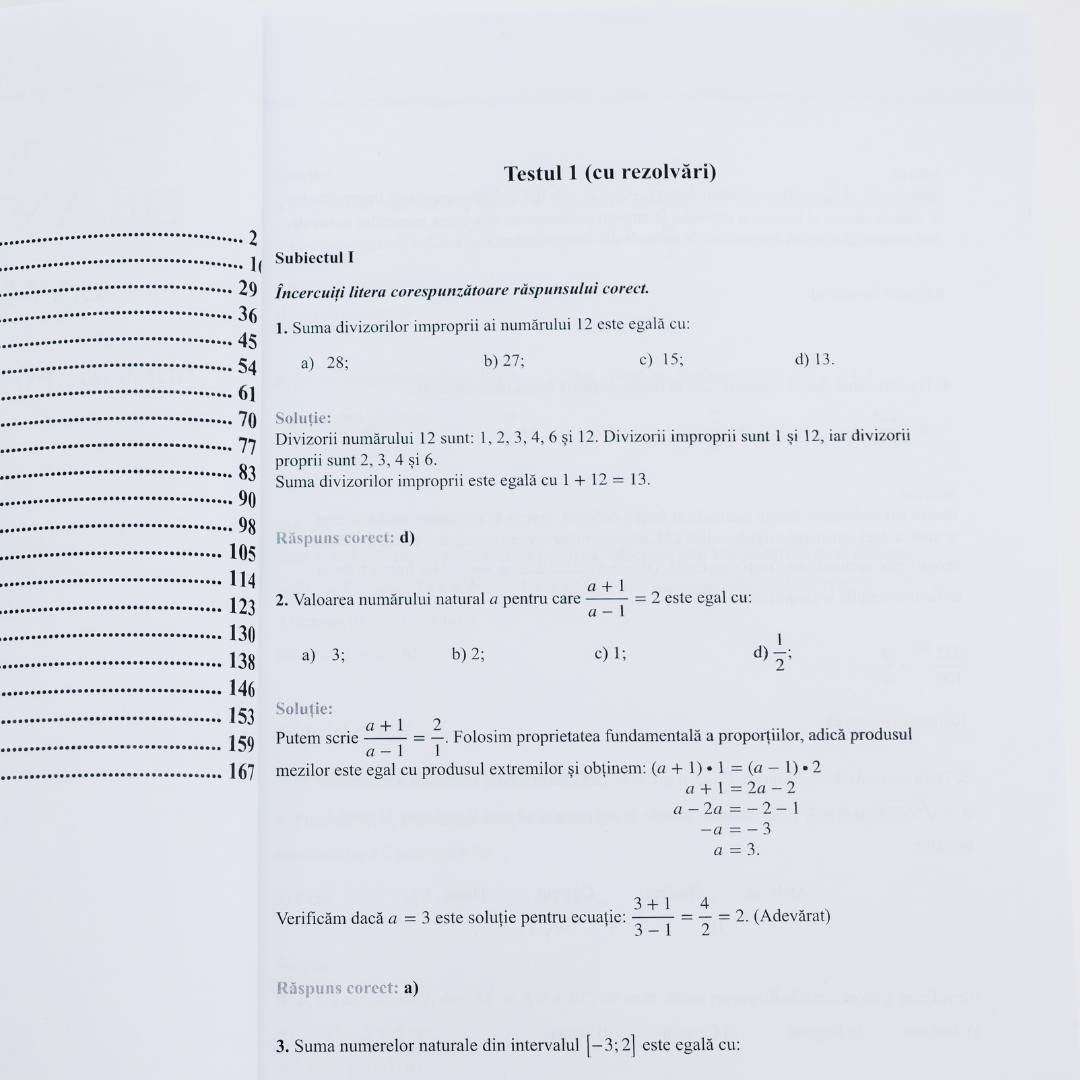 Teste de Antrenament la Matematică pentru Evalurea Națională (20 variante)