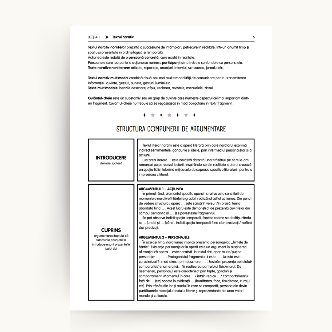 Culegere de Exerciții la Limba și Literatura Română - Evaluarea Națională, clasa a VIII-a