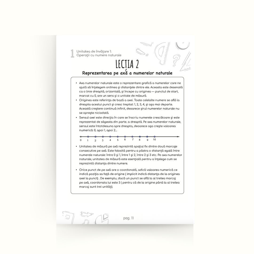 Memorator la Mate: clasa a V-a