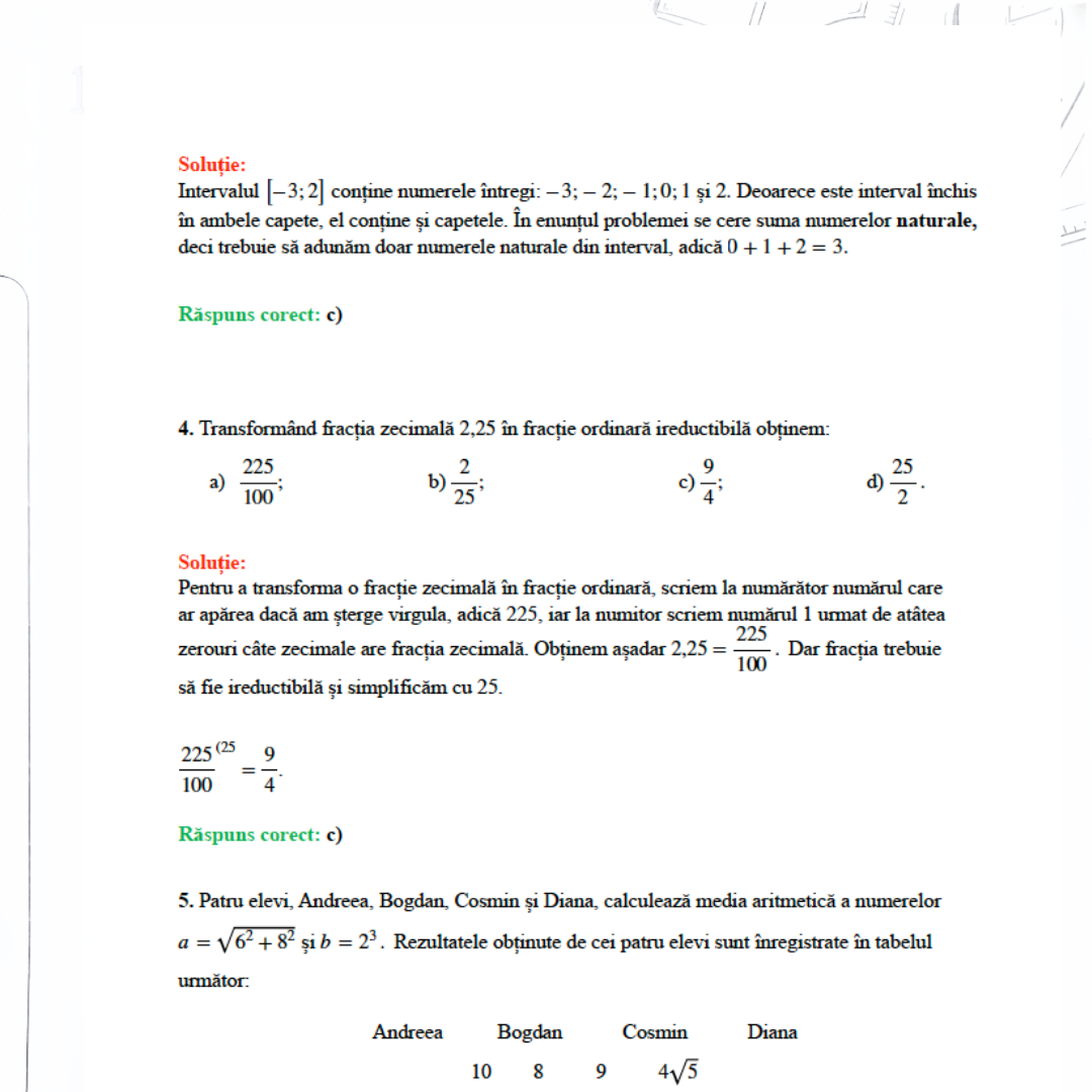 Pachet Pregătire Evaluarea Națională - Română & Matematică