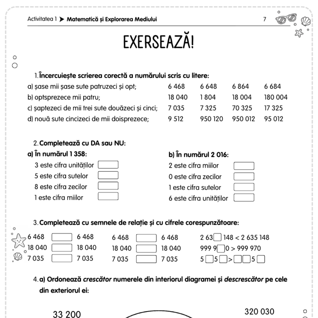 Pachet de Vacanță pentru clasa a IV-a