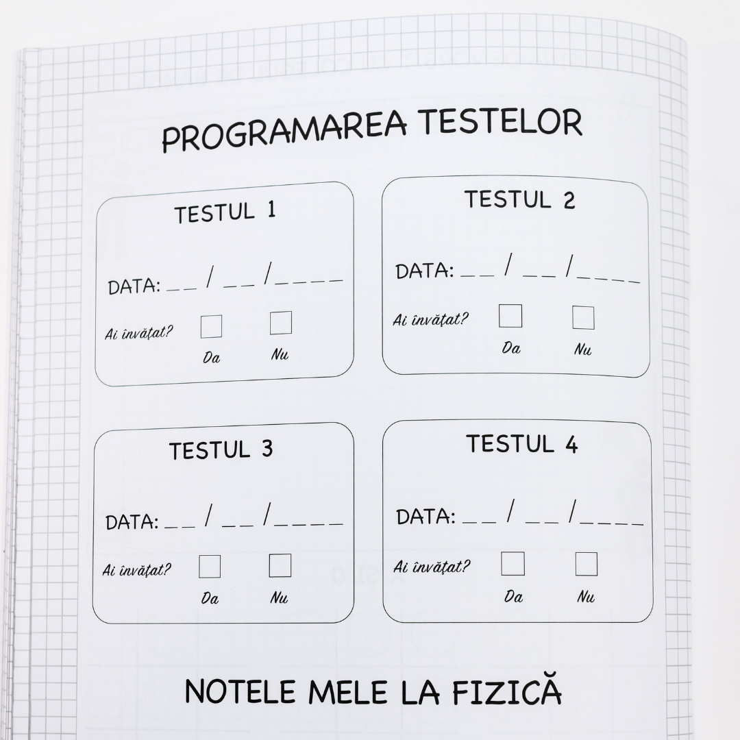 Caiet Izzie de Fizică A4 (cu Formule) - Capsat