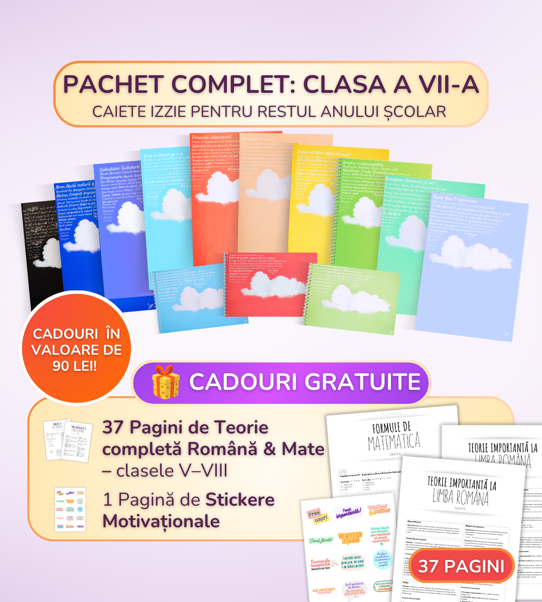 Pachet complet 13 Caiete Izzie: Clasa a 7-a, Modulul 5