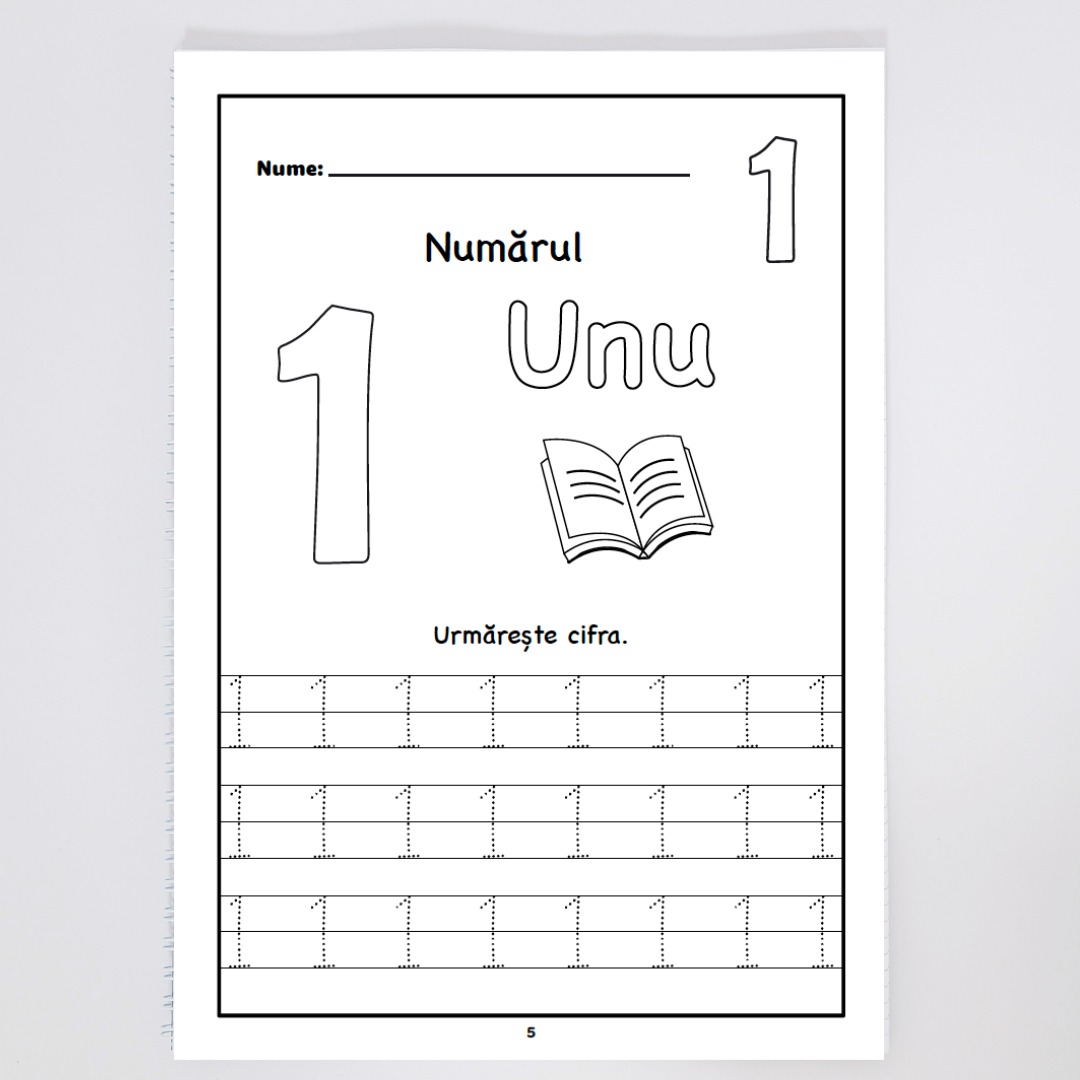 Caiet de Mate pentru Preșcolari: Descoperă Numerele