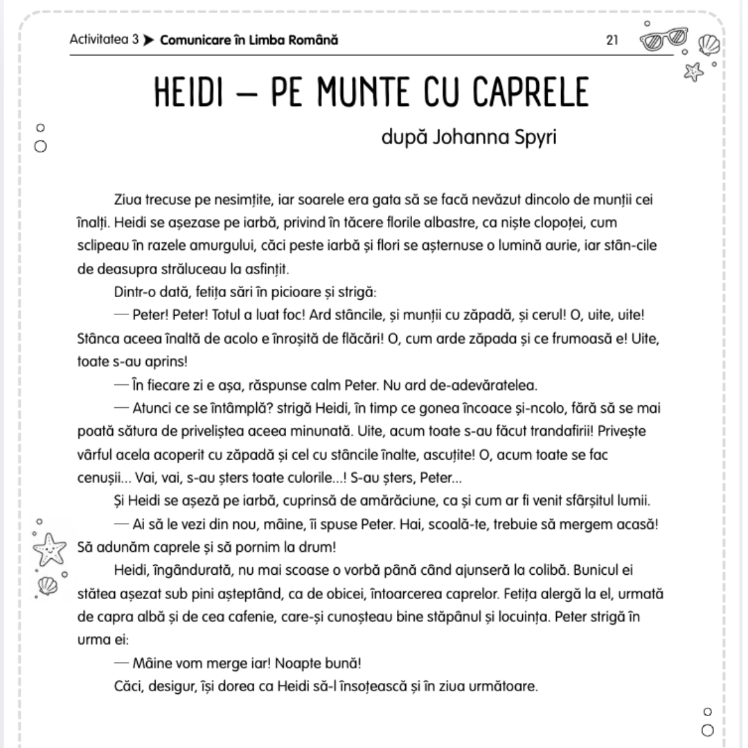 Pachet de Vacanță - vara dintre clasa a III-a și clasa a IV-a