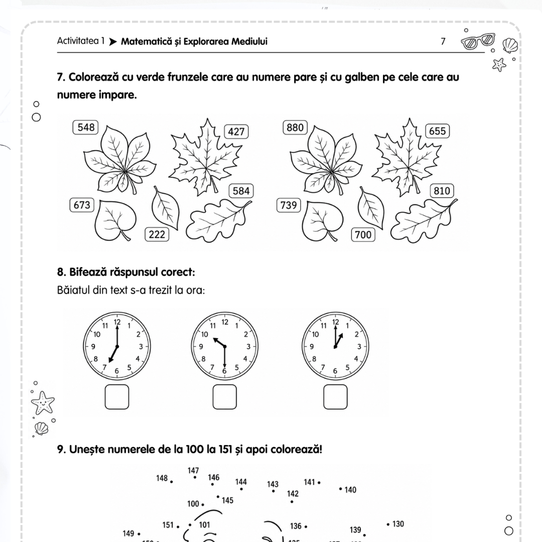 Caiet de Vacanță - vara dintre clasa a II-a și a III-a