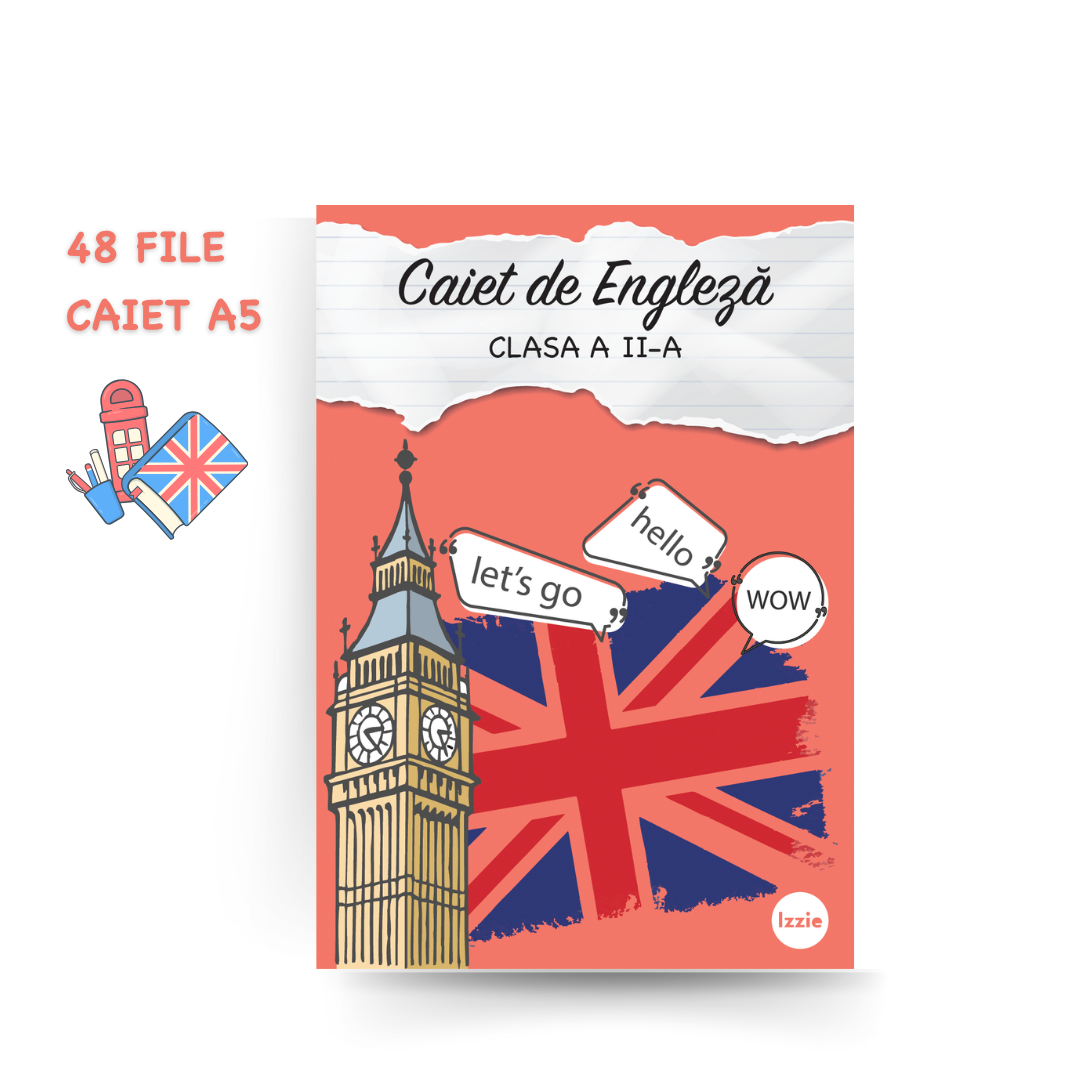 Caiet Izzie de Engleză: clasa a II-a (cu Teorie)