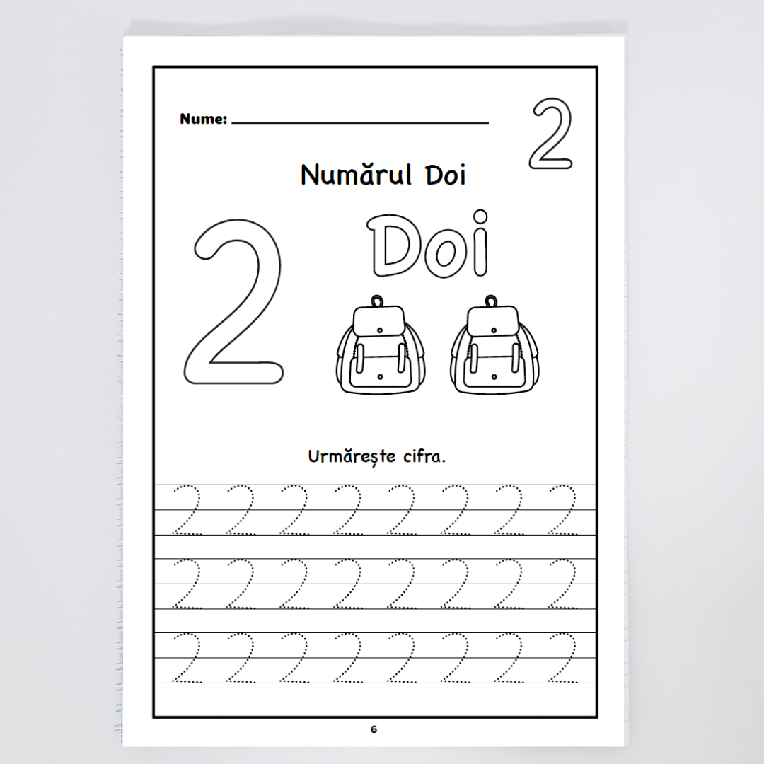 Caiet de Mate pentru Preșcolari: Descoperă Numerele