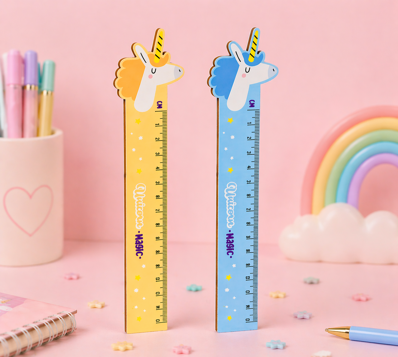 Riglă 15cm - Unicorn Magic (2 buc)
