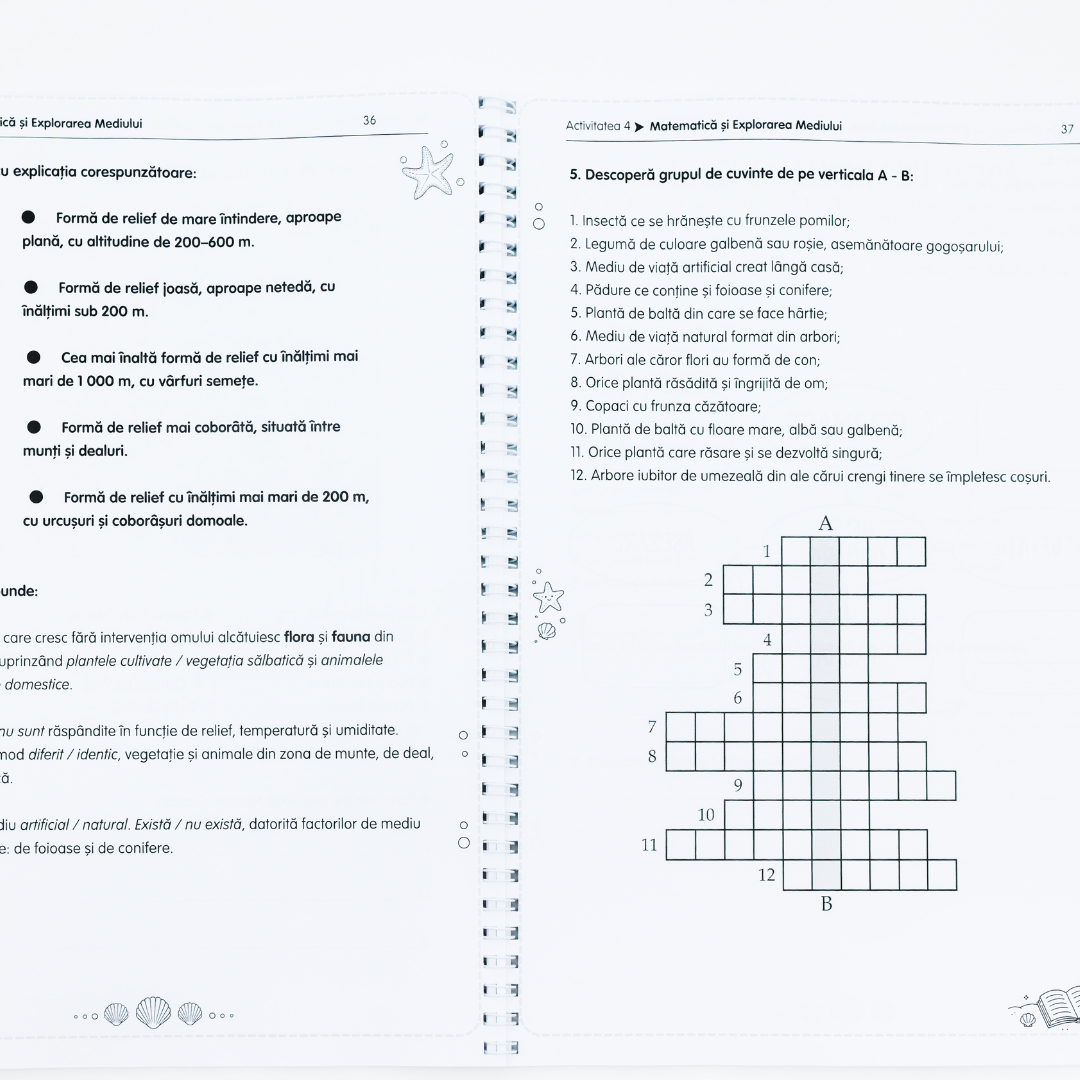 Caiet de Vacantă - vara dintre clasa a IV-a și clasa a V-a: Română, Matematică & Explorarea Mediului -