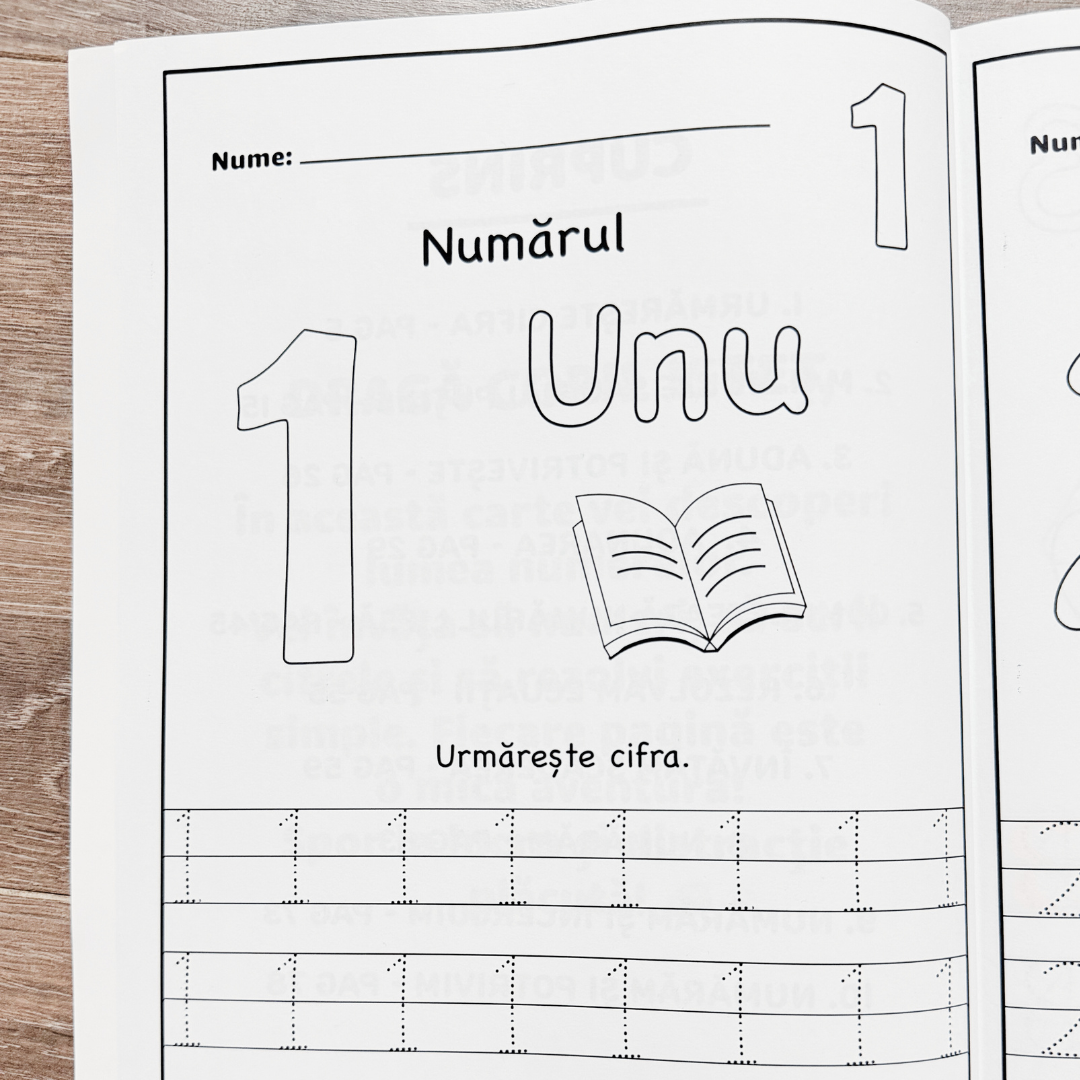 Caiet de Mate pentru Preșcolari: Descoperă Numerele
