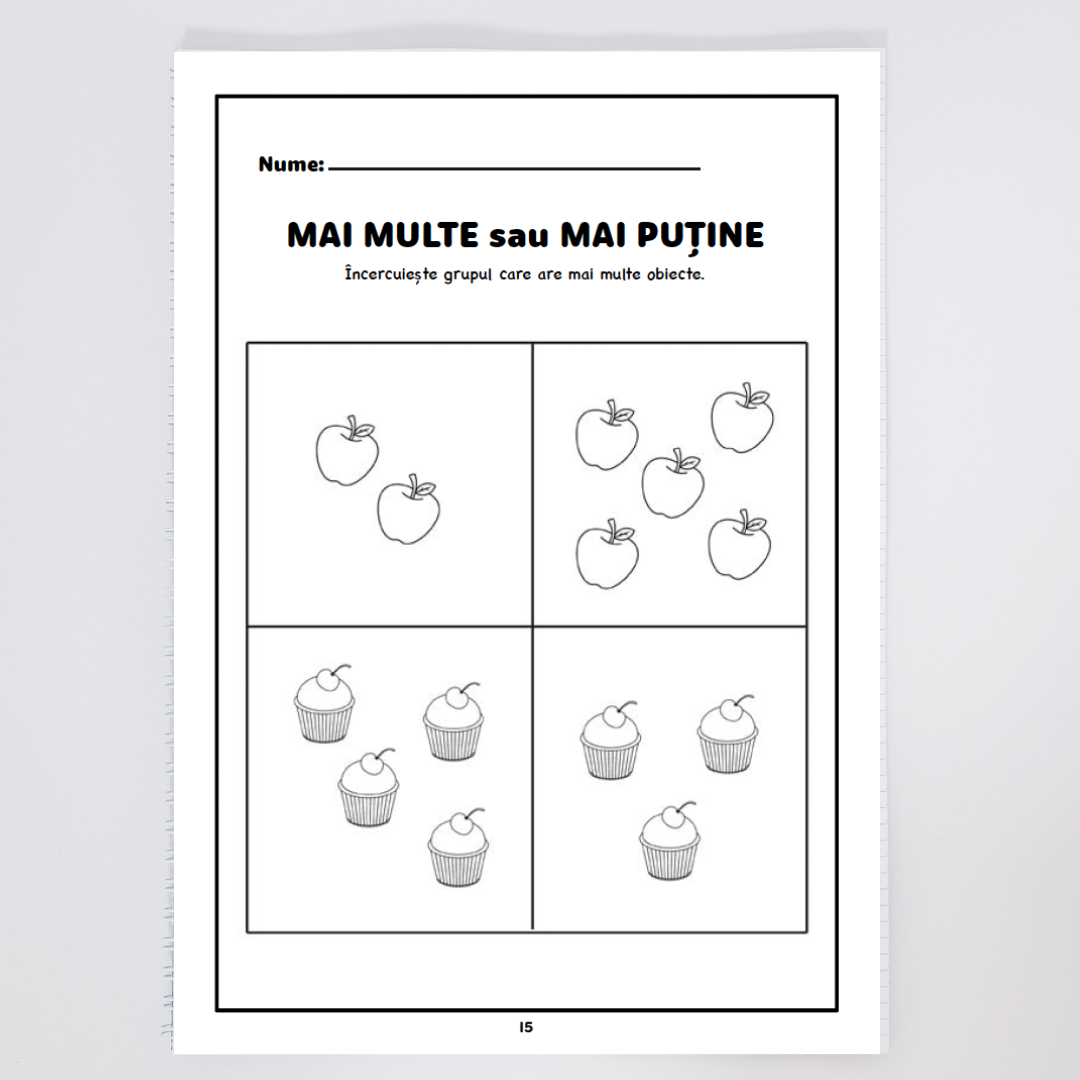 Caiet de Mate pentru Preșcolari: Descoperă Numerele