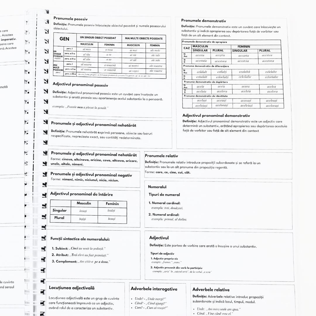 Caiet de Recapitulare pentru Evaluarea Națională - Limba Română, Clasa a VIII-a