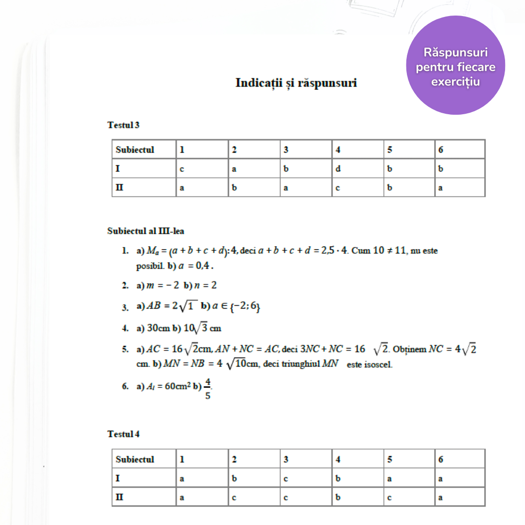 Pachet Pregătire Evaluarea Națională - Română & Matematică
