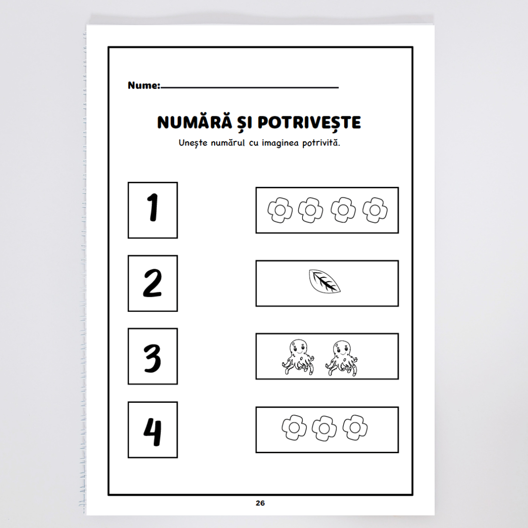 Pachet complet matematică 5–7 ani – Numere + Operații de bază