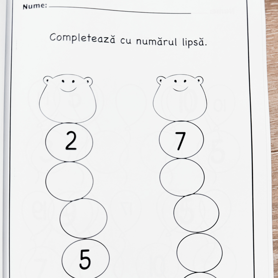 Pachet complet matematică 5–7 ani – Numere + Operații de bază