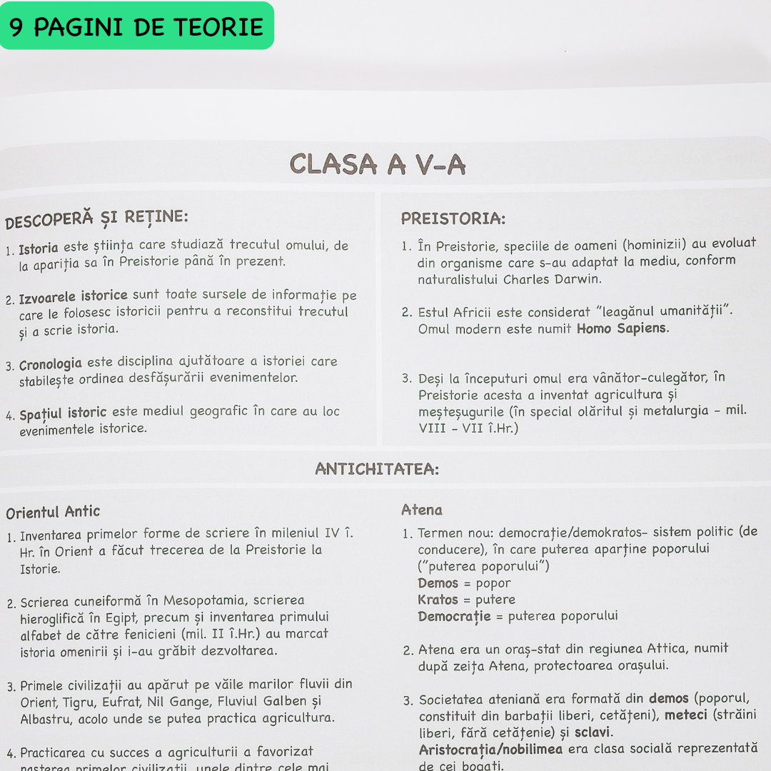 Caiet Interactiv Izzie de Istorie A4 (cu Teorie)