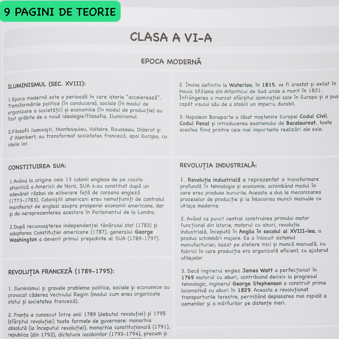 Caiet Interactiv Izzie de Istorie A4 (cu Teorie)