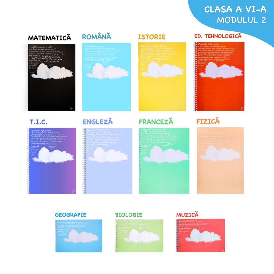 Set complet 11 Caiete Izzie: Clasa a VI-a, Modulul 2