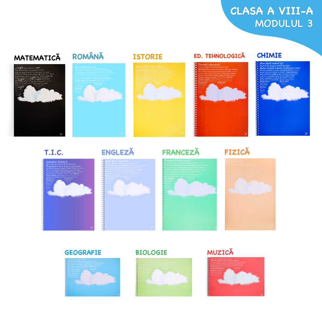 Pachet complet 12 Caiete Izzie: Clasa a VIII-a, Modulul 3