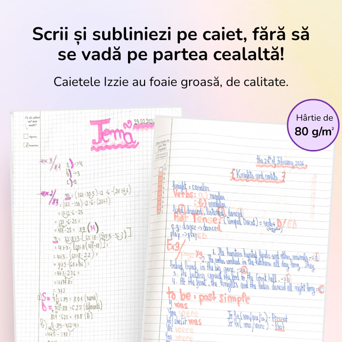 Caiet Izzie de Matematică A4 (cu Formule)