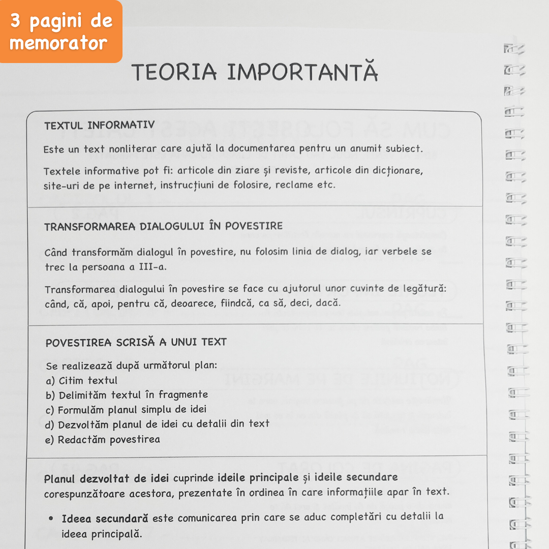 Set complet clasa a IV-a: Română + Matematică