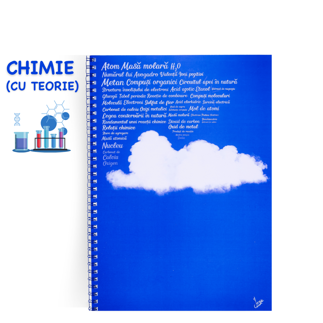 Caiet Izzie de Chimie A4 (cu Teorie + Tabel Periodic)