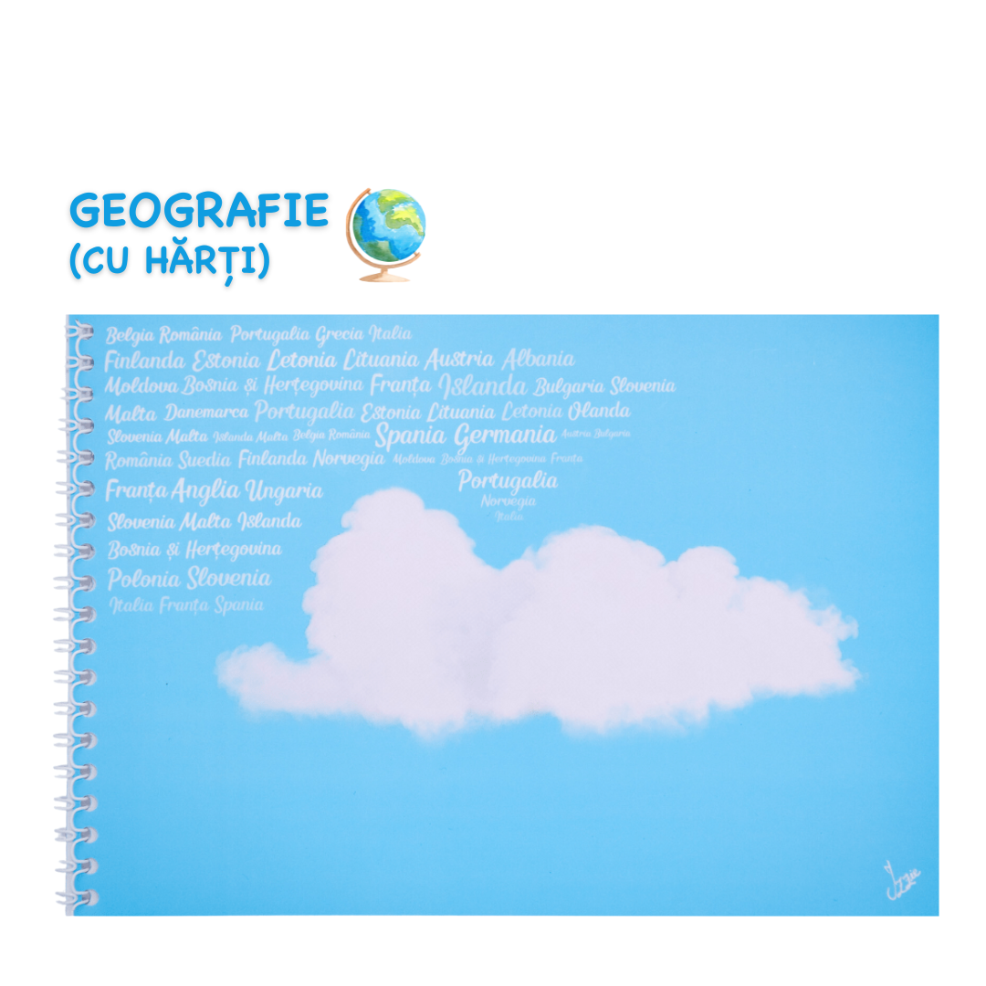 Caiet Izzie de Geografie B5 (cu Hărți)