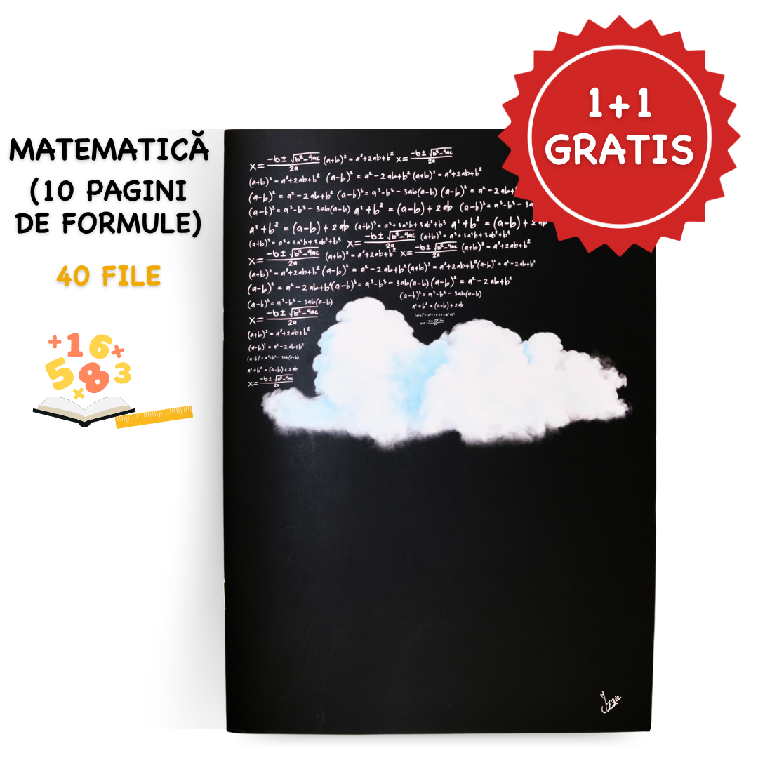 Caiet Izzie de Matematică A4 (cu formule)