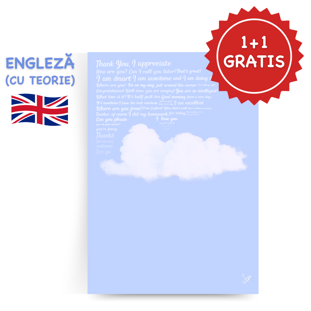 Caiet Izzie de Engleză A4 (cu Timpuri Verbale)