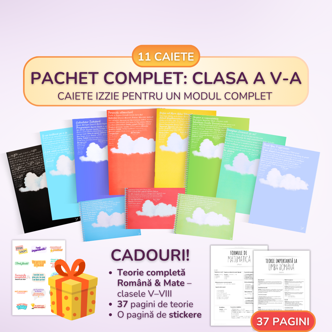 Pachet complet 10 Caiete Izzie: Clasa a V-a, Modulul 4