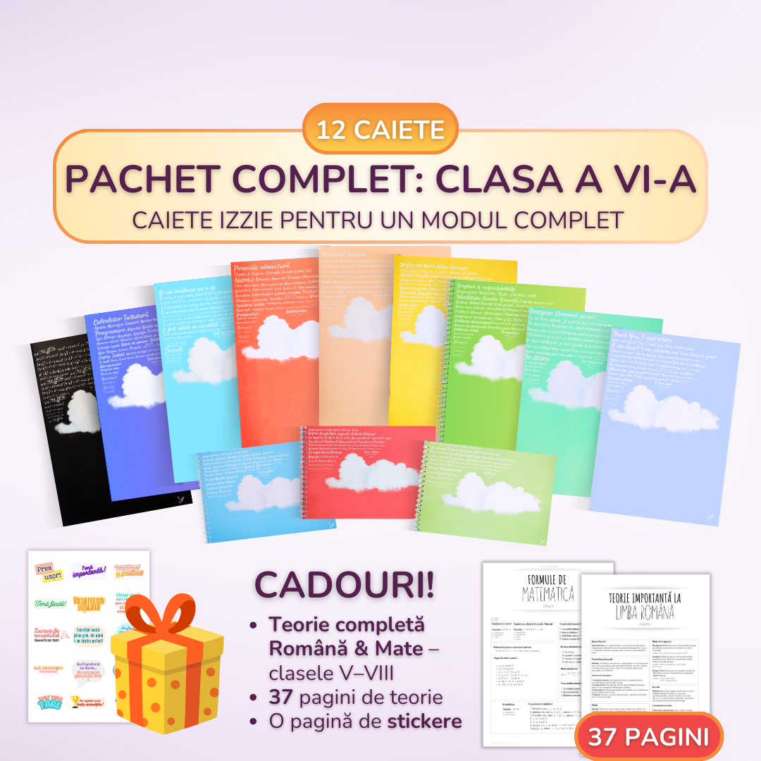 Pachet complet 11 Caiete Izzie: Clasa a VI-a, Modulul 4