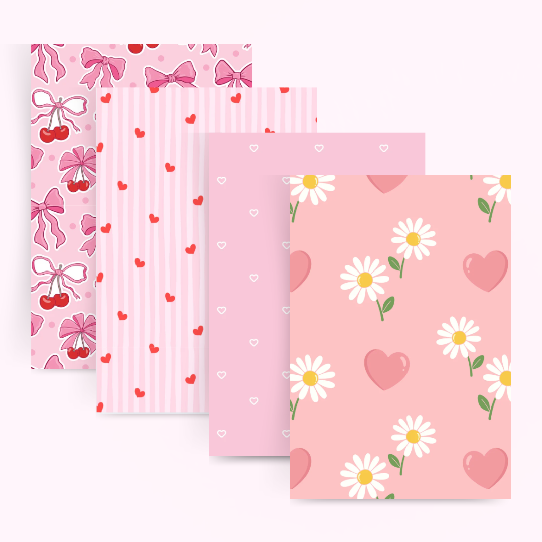 🎀 Pink Mood - Set 4 coperți