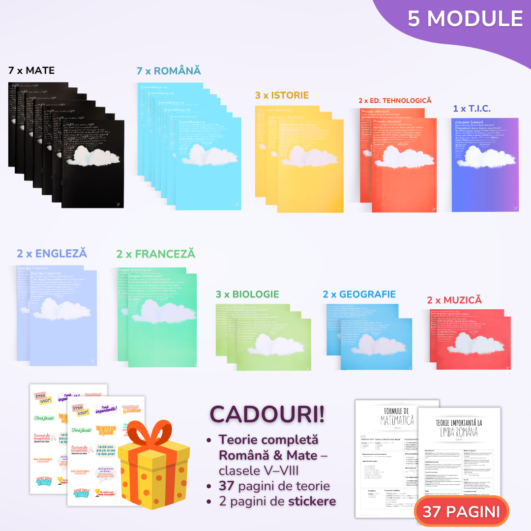 Pachet pentru tot anul școlar, BACK TO SCHOOL 2026 - Clasa a V-a