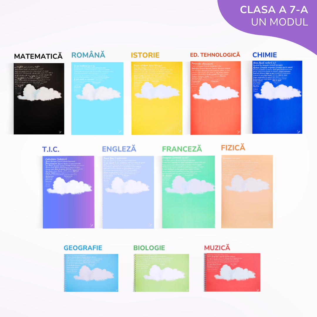 Pachet complet 12 Caiete Izzie: Clasa a 7-a, BACK TO SCHOOL 2026
