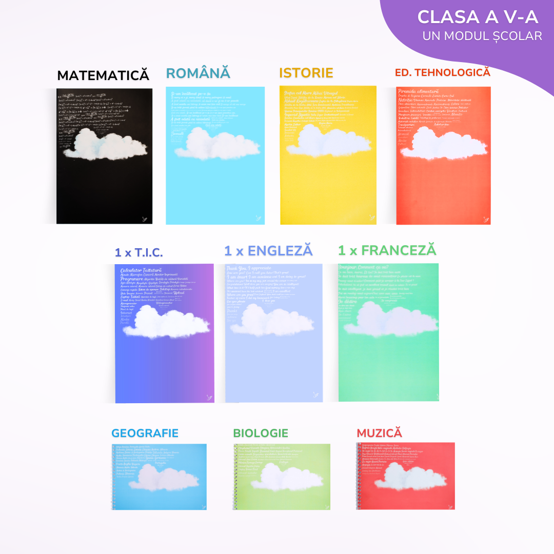 Pachet complet 10 Caiete Izzie: Clasa a 5-a, BACK TO SCHOOL 2026