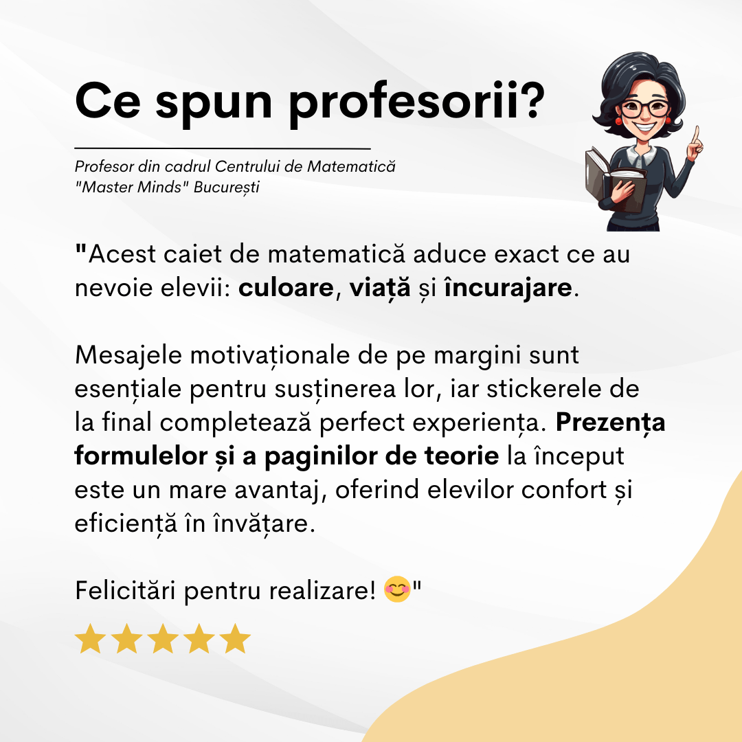 Caiet Interactiv de Mate (Cu Formule și Stickere) - Izzie Publishing